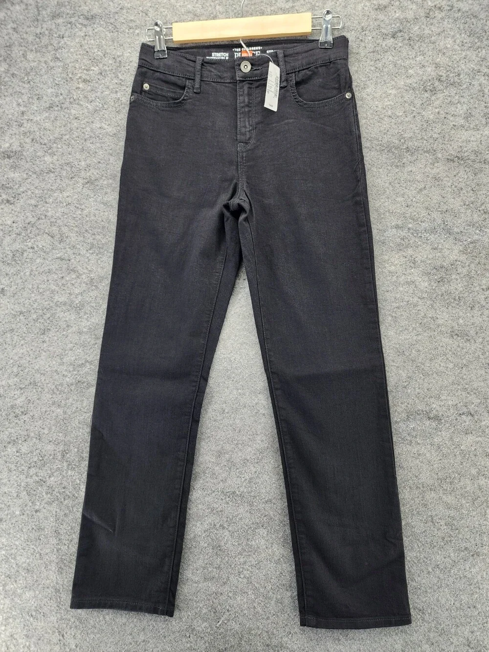 The Childrens Place Jeans Boys 12 Straight Black Denim